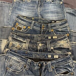 Miss Me Distressed Blue Denim Jeans